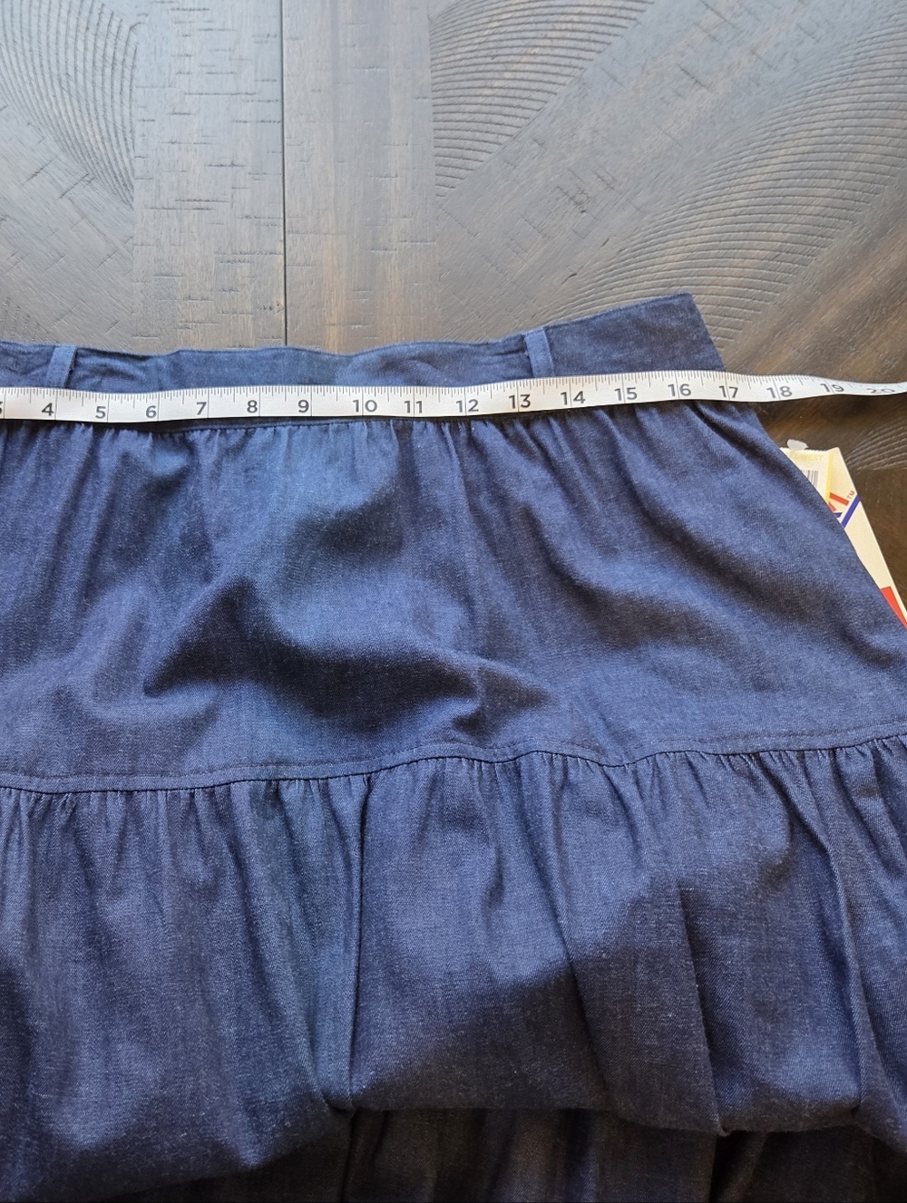 VTG Roper Sport Denim Tiered Maxi Skirt 17/18 Made in USA Western Boho New - Picture 11 of 13